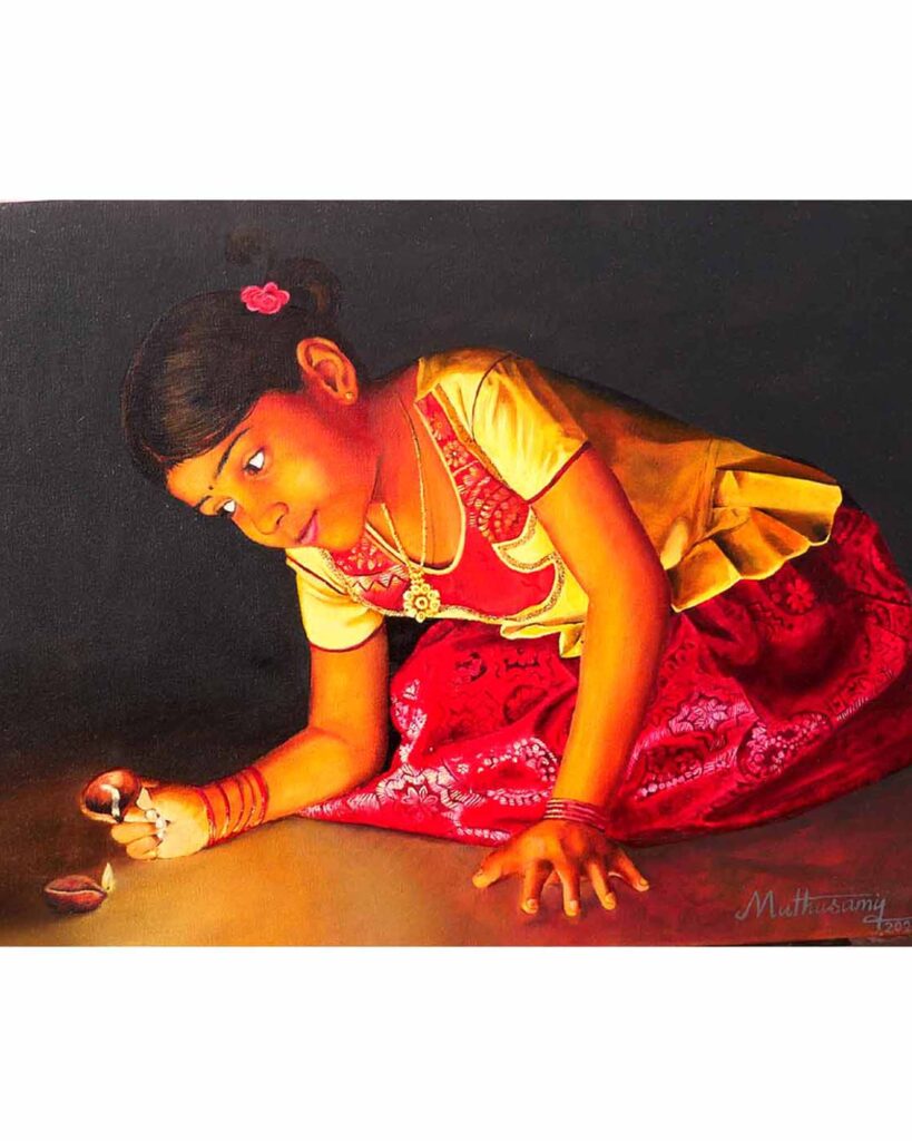 tamil-traditional-woman-agal-lamp