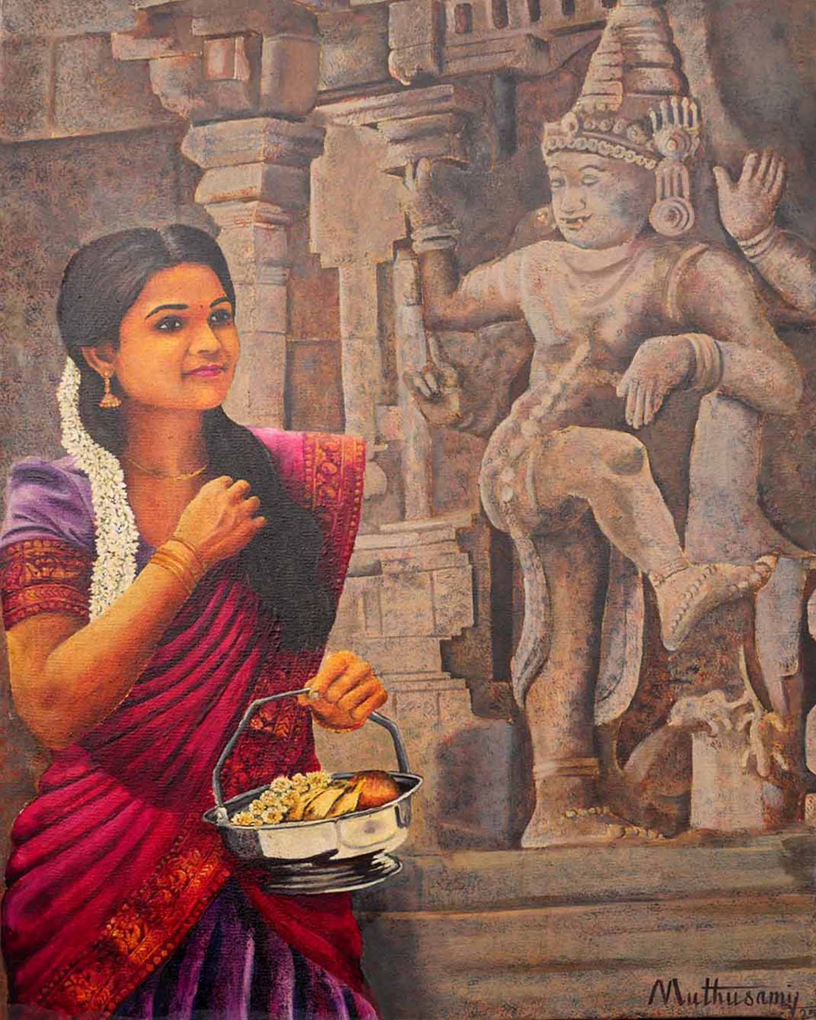 traditional-women-painting-praying-to-god