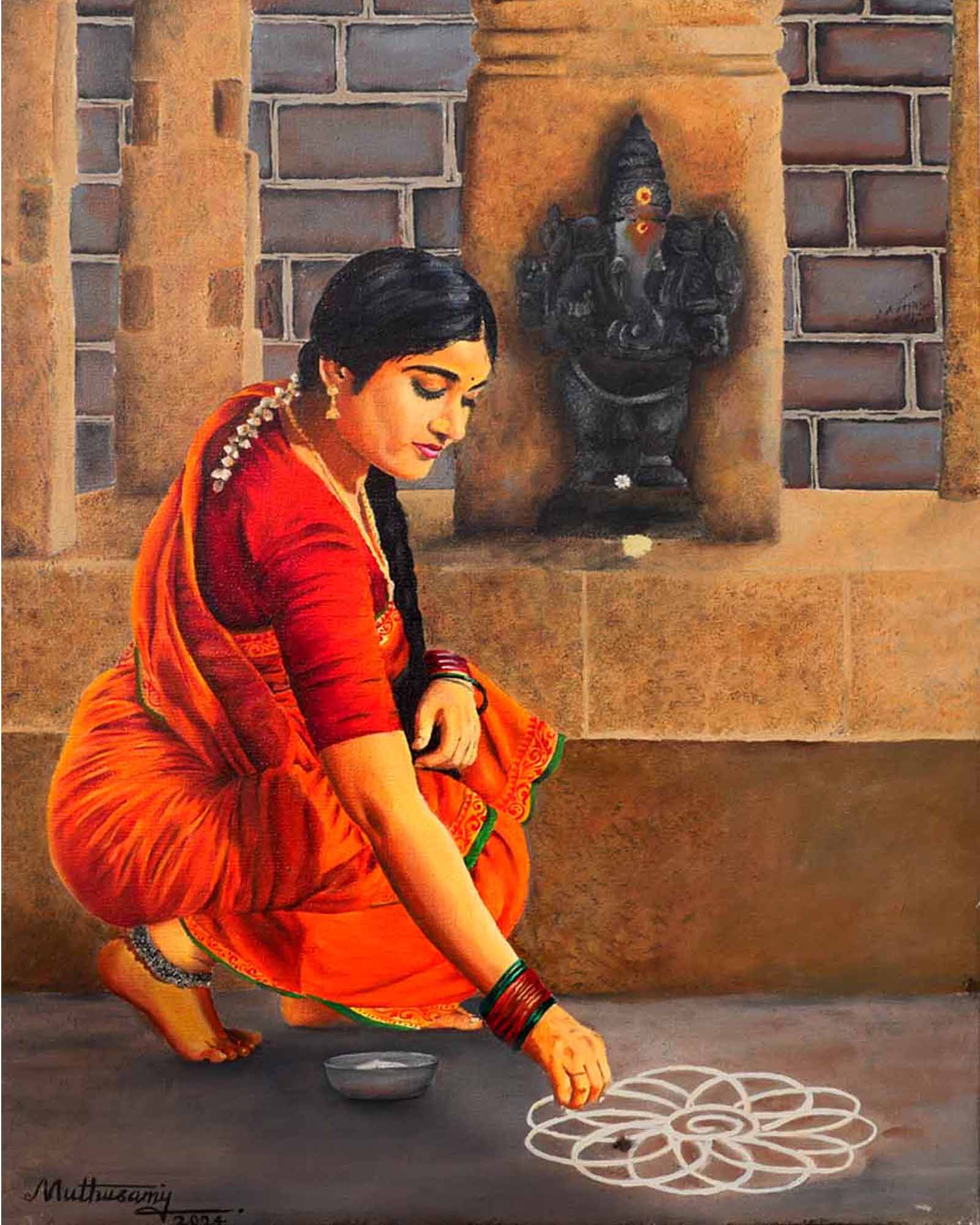 village-life-painting-kolam